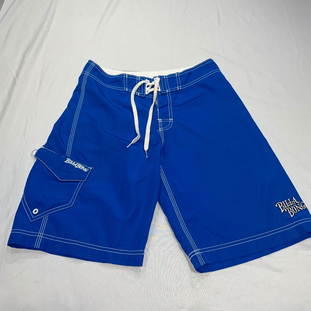 Billabong Mens Board Shorts Blue Cargo Pocket Swim Trunks Size 36‎ M121SSUA